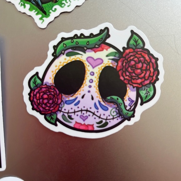 Set of 6 Jack Skellington Nightmare Before Christmas Waterproof Stickers - Picture 3 of 7